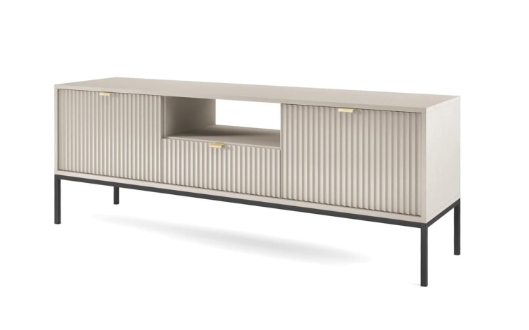 Kaszmirowa szafka pod telewizor ryflowana FLORS