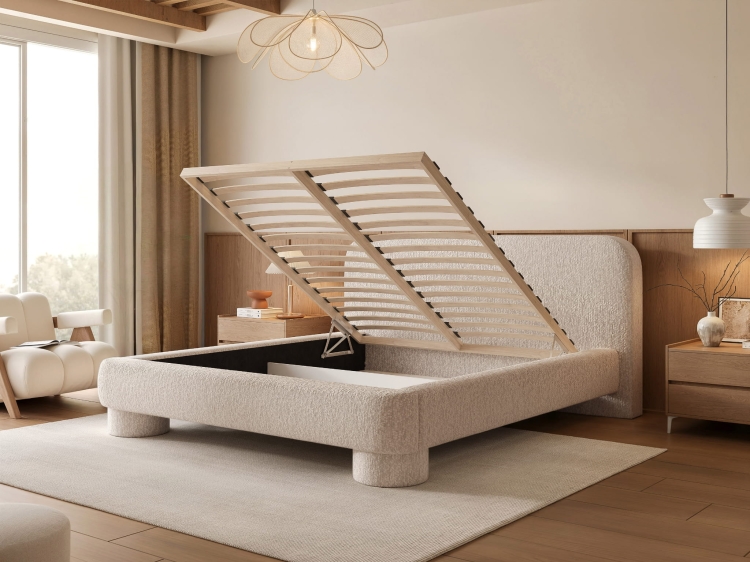 Designerskie łóżko do sypialni miedziane KUMO