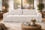 Nowoczesna biała sofa do salonu boucle BIANCA