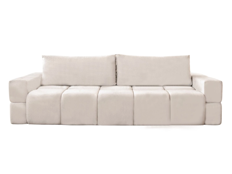 Nowoczesna biała sofa do salonu boucle BIANCA