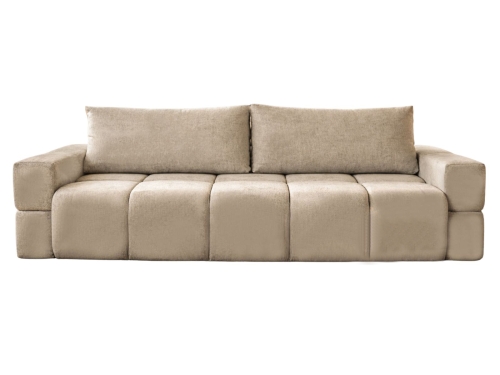 Beżowa sofa tapicerowana z funkcją spania BIANCA