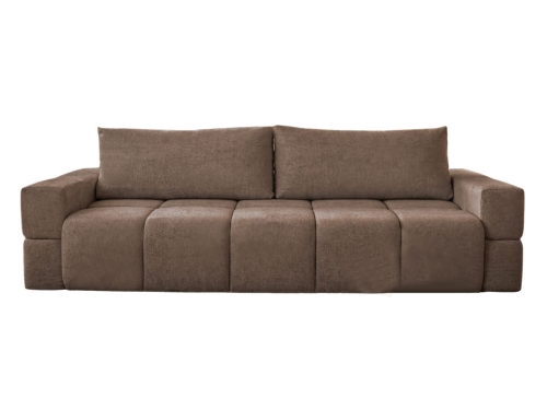 Duża brązowa sofa do salonu z funkcją spania BIANCA
