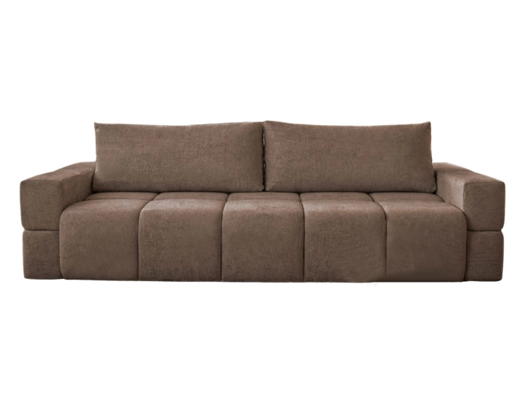 Duża brązowa sofa do salonu z funkcją spania BIANCA