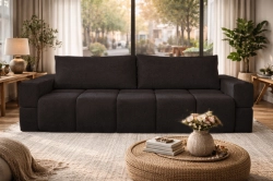 Wygodna czarna sofa w stylu loftowym BIANCA