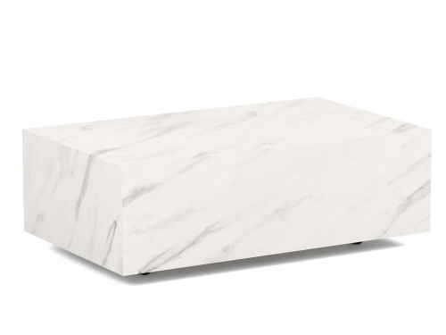 Prostokątny stolik kawowy do salonu biały marmur 90x55cm PICCOLO