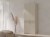 Minimalistyczna beżowa szafa do małego mieszkania LUMO