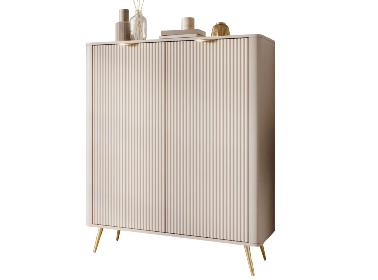 Designerska komoda do przedpokoju z ryflowaniem BELLO