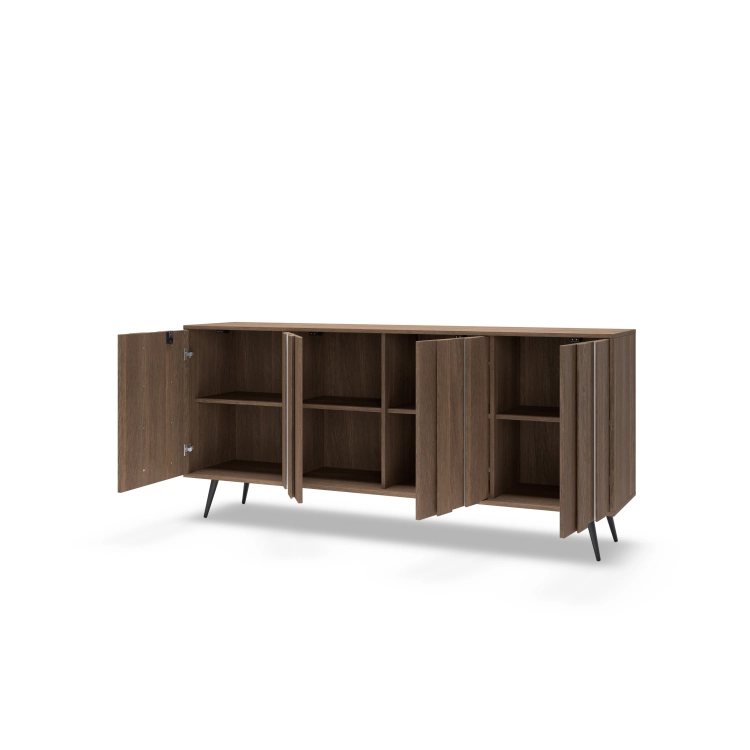 Stylowa komoda do przedpokoju na wysokich czarnych nóżkach PICO