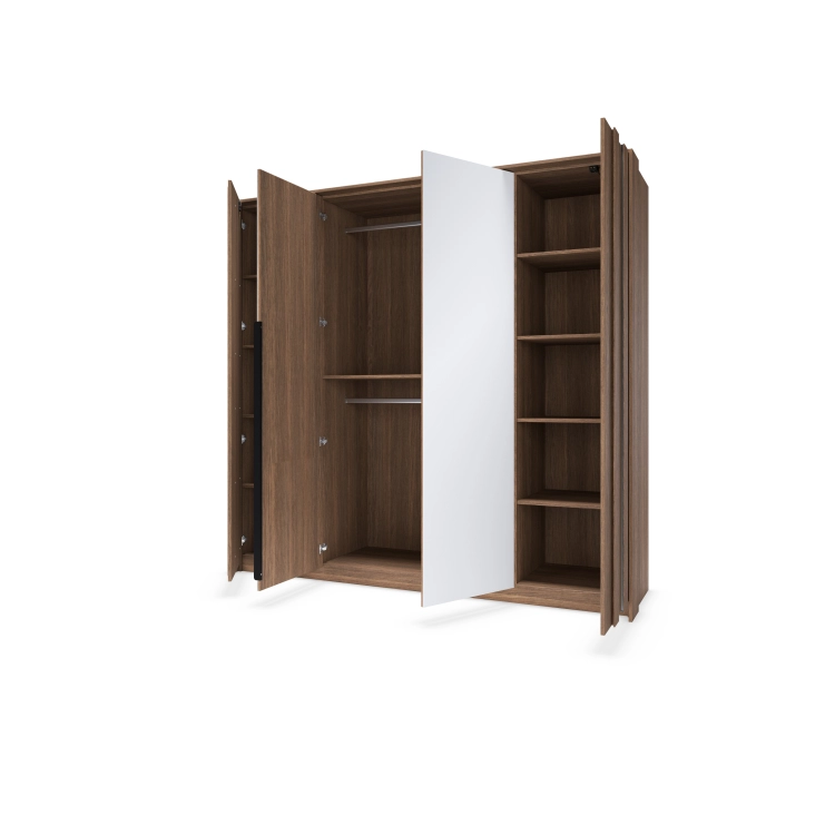 Pojemna szafa z lustrem do sypialni PICO DĄB DUNIN