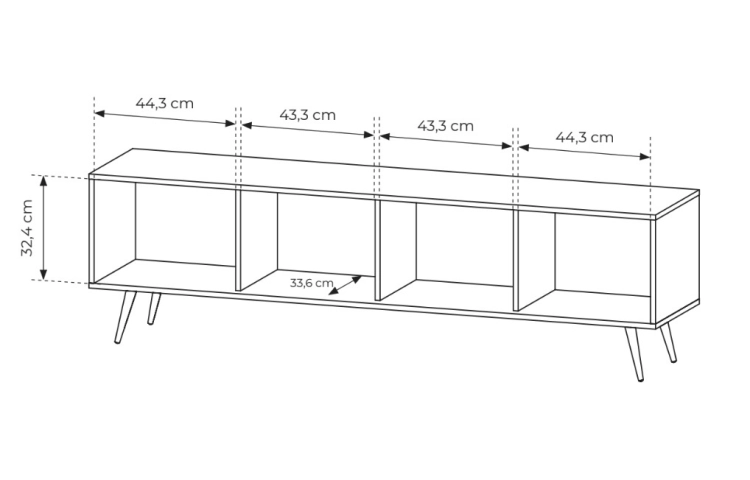 Modna szafka pod telewizor dąb dunin PICO