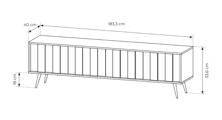 Modna szafka pod telewizor dąb dunin PICO