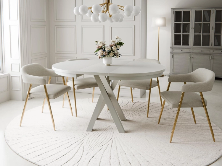 Designerski stół do jadalni na metalowej podstawie LOFTO