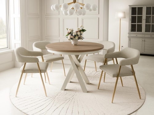 Designerski stół do jadalni na metalowej podstawie LOFTO