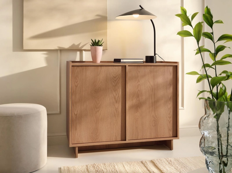 Elegancka komoda dwudrzwiowa DĄB KARMEL KELLOS