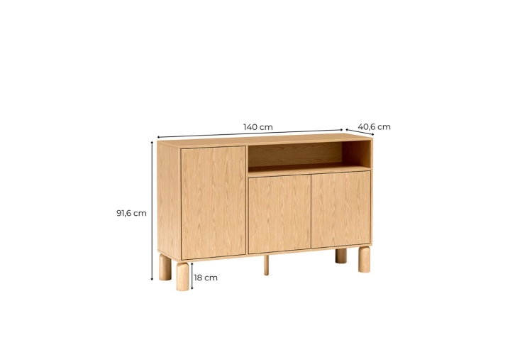 Trzydrzwiowa komoda do salonu 140cm KARO