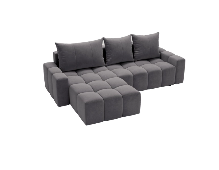Designerski szary narożnik typu bubble w kształcie L COCO