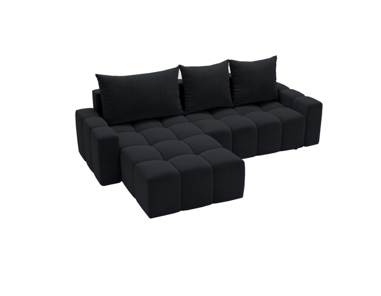 Czarny narożnik do modnego salonu bubble COCO