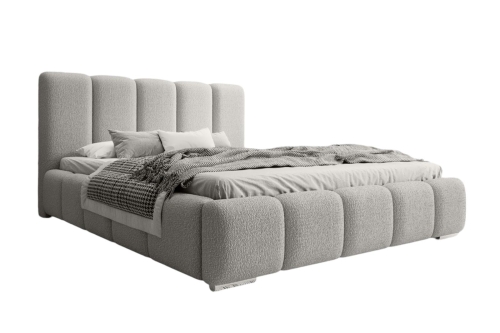 Łóżko nowoczesne BUBBLE do sypialni boucle