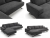 Sofa narożna bez funkcji spania w kolorze grafit TORINO