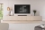 Minimalistyczna kaszmirowa szafka RTV do salonu 350cm FREZJA (