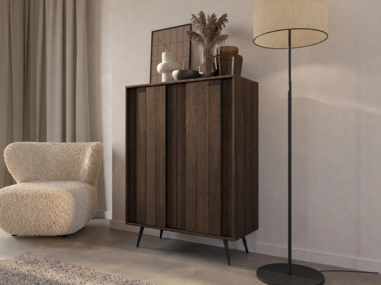 Minimalistyczna komoda do salonu z oświetleniem LED PICO