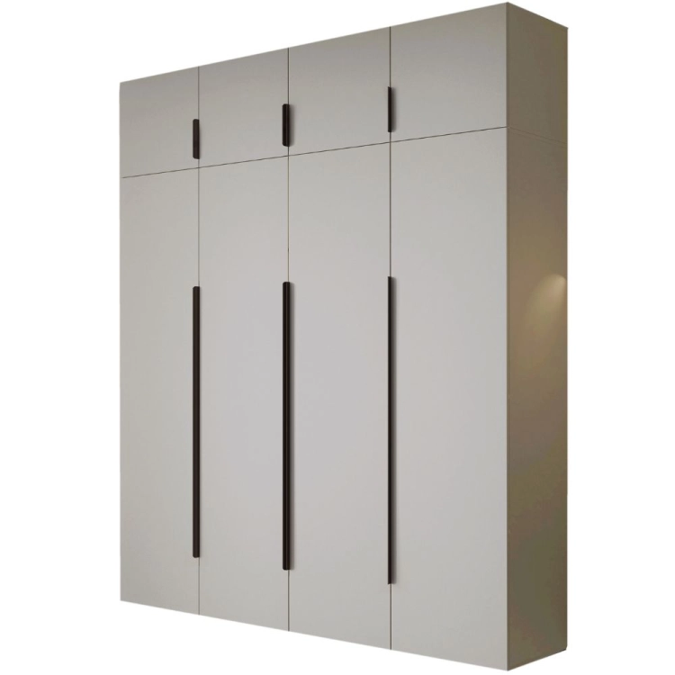 Kaszmirowa szafa z nadstawką nowoczesna czarne uchwyty STELLO