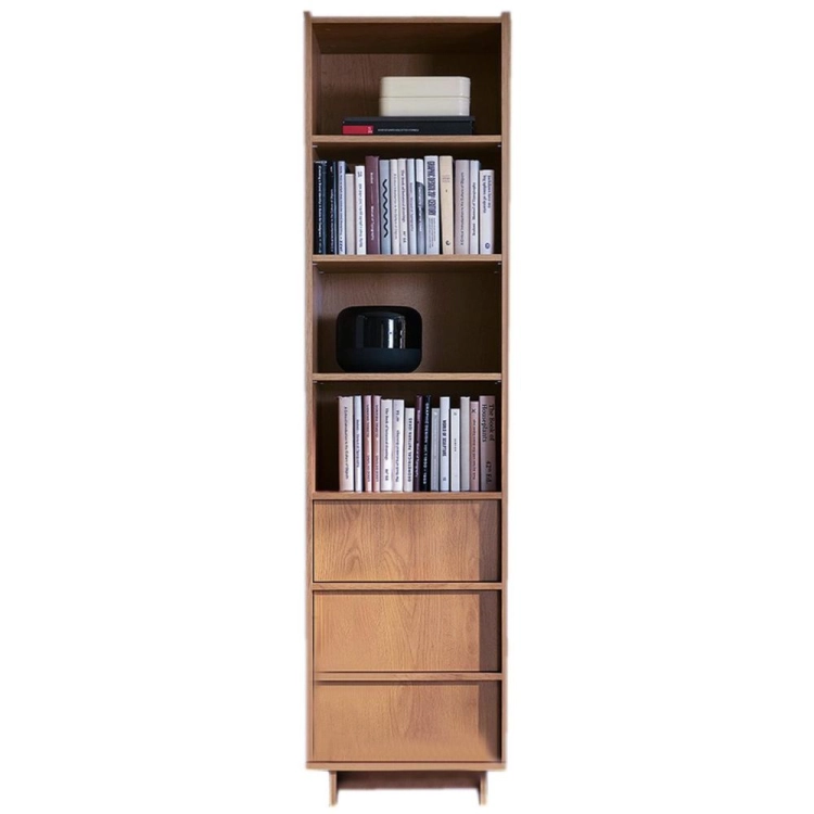 Wąski regał z szufladami w stylu japandi 50cm KELLOS
