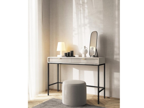 Designerska toaletka kaszmirowa z 2 szufladami FLORS