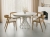 Rozkładany stół z białą designerską podstawą DĄB HIKORA LUKS