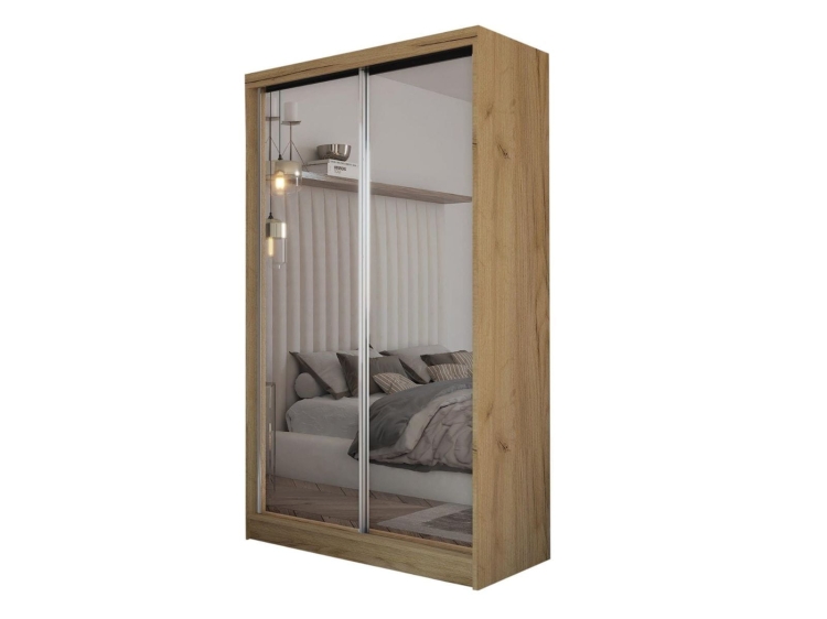 Szafa dąb craft do małej sypialni 120 cm MOLDE