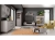 Modna ryflowana komoda do salonu z trzema szufladami VIVAS kaszmir