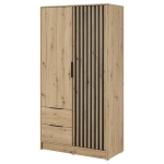 Modna szafa dąb artisan 105cm z lamelami LIMA