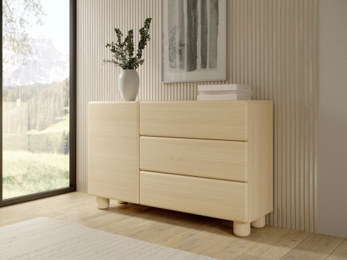 Minimalistyczna komoda do sypialni w stylu japandi MAVO