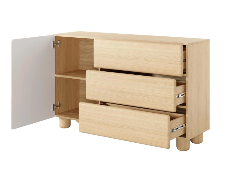 Minimalistyczna komoda do sypialni w stylu japandi MAVO
