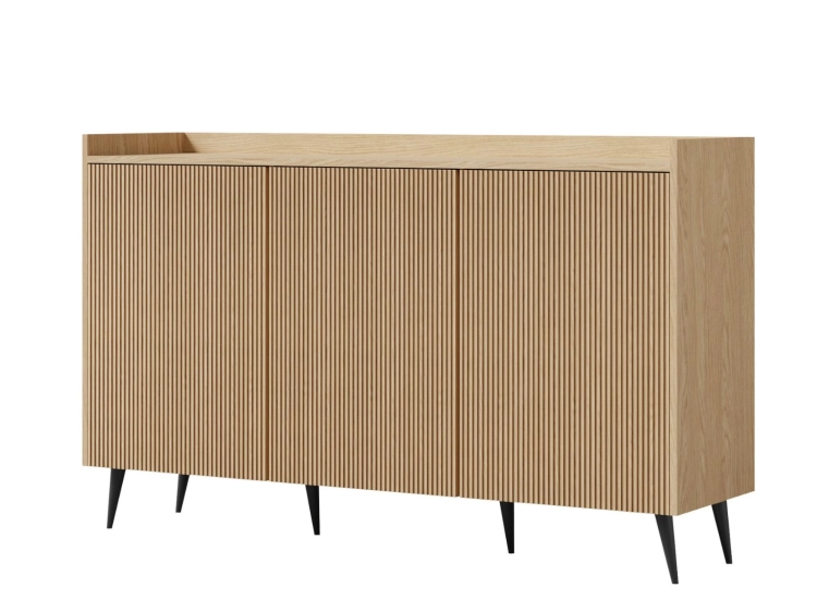 Designerska komoda do salonu z ryflowaniem TWINKL