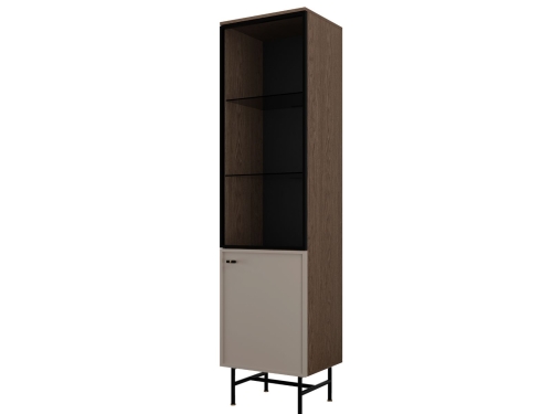 Witryna w stylu loftowym do salonu orzech/toffi ESTI