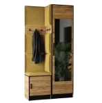 Garderoba z lustrem do przedpokoju MALTI DĄB CRAFT ŻÓŁTY