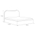 Przytulne kremowe łóżko tapicerowane do sypialni CASSIA