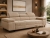 Sofa do salonu z funkcją spania sztruks beż TOSCANO