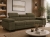 Wygodna sofa rozkładana do pokoju oliwka TOSCANO
