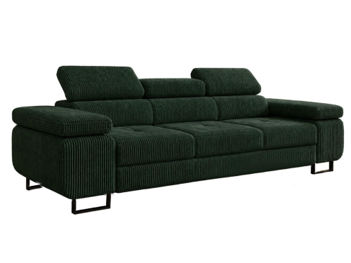 Miękka zielona sofa do dużego mieszkania TOSCANO
