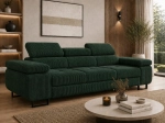 Miękka zielona sofa do dużego mieszkania TOSCANO