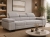 Szara sofa do salonu tapicerowana tkaniną sztruks TOSCANO