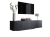 Elegancka szafka pod telewizor czarna 180cm wisząca VIKA