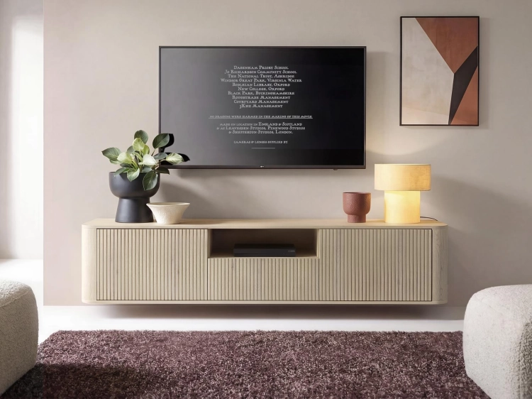 Elegancka szafka pod telewizor 200cm dąb cremona NEGRO