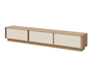 Szafka RTV 3-drzwiowa dąb wiosenny/beż 230cm MARVI