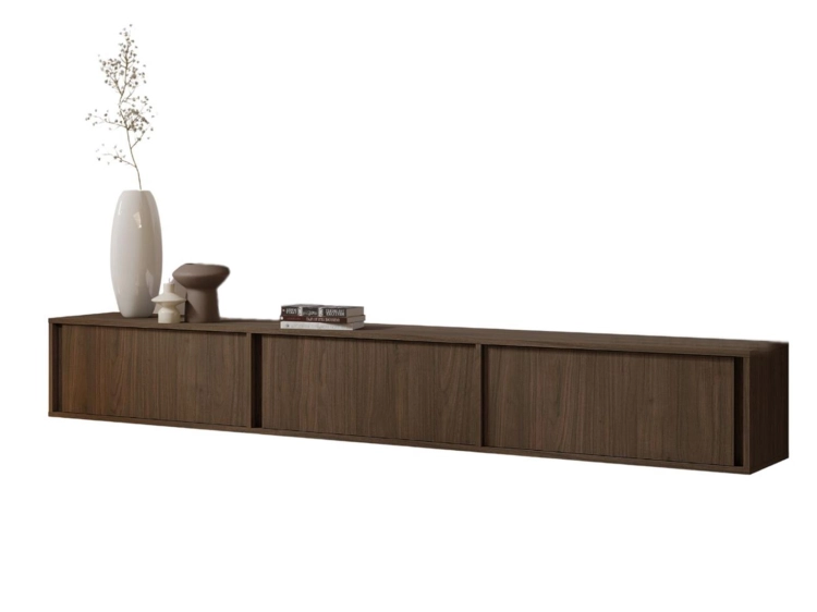 Meblościanka do nowoczesnego salonu MARVI orzech 230cm