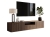 Orzechowa szafka RTV w stylu japandi 200cm NEGRO