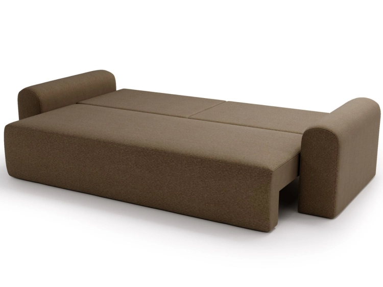 Brązowa rozkładana sofa do pokoju młodzieżowego AURA
