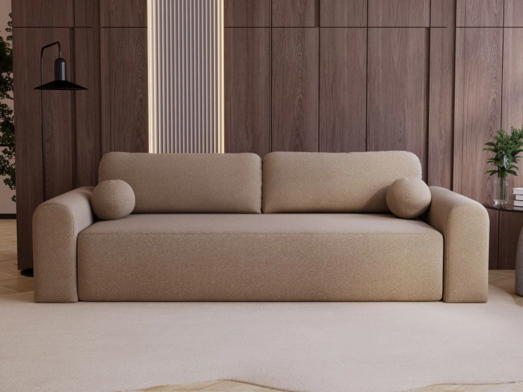 Wygodna beżowa sofa do nowoczesnego biura AURA